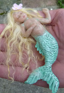 Beach Baby mermaid miniature