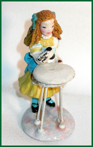 Alice, Drink Me polymer clay miniature figure