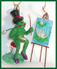 Froggy Van Gogh ornament/miniature